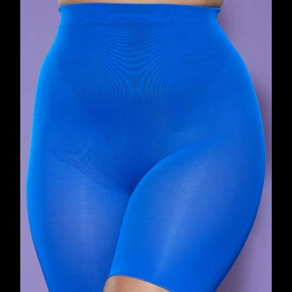 Yitty Royal Blue Mesh Me Biker Shorts